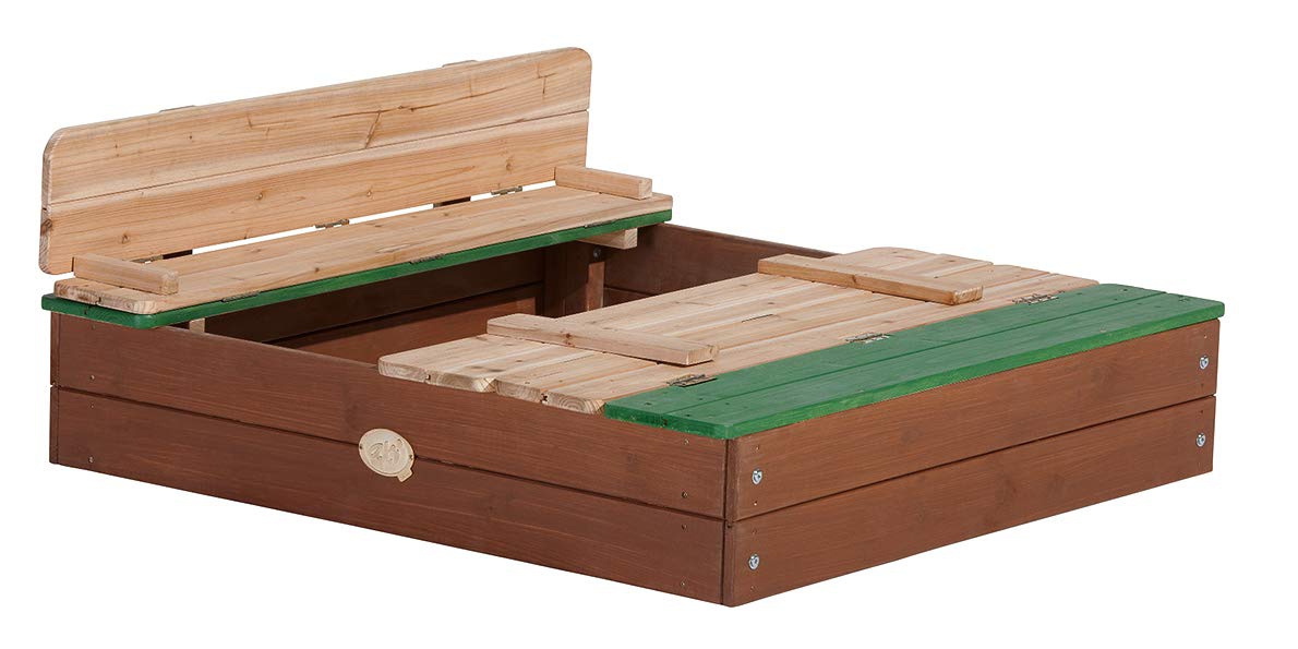 Ella sandpit wooden sandbox with benches