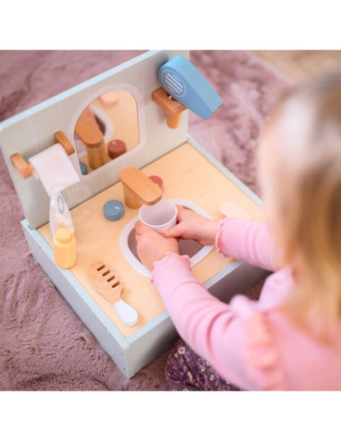 TOOKY TOY Toilet Bathroon Toaleta Drewniana Łazienka z Akcesoriami