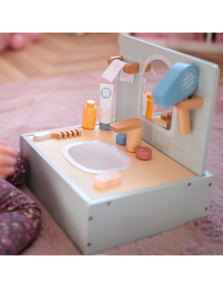 TOOKY TOY Toilet Bathroon Toaleta Drewniana Łazienka z Akcesoriami