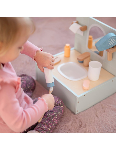 TOOKY TOY Toilet Bathroon Toaleta Drewniana Łazienka z Akcesoriami