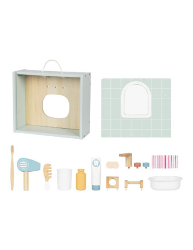 TOOKY TOY Toilet Bathroon Toaleta Drewniana Łazienka z Akcesoriami