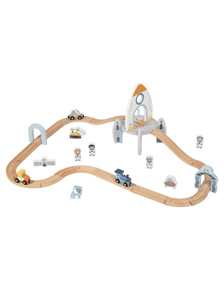 TOOKY TOY Drewniana Kosmiczna Kolejka Tor