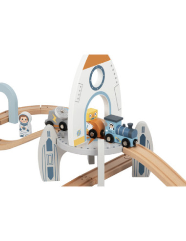 TOOKY TOY Drewniana Kosmiczna Kolejka Tor