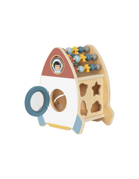 TOOKY TOY Kosmiczna Rakieta Aktywności Sorter Labirynt Drewniany
