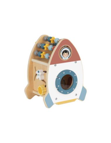 TOOKY TOY Kosmiczna Rakieta Aktywności Sorter Labirynt Drewniany