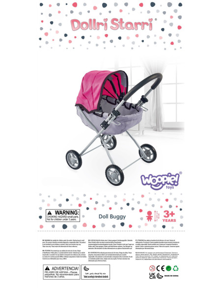 WOOPIE Trójkołowa Spacerówka Wózek dla Lalek Serce Róż