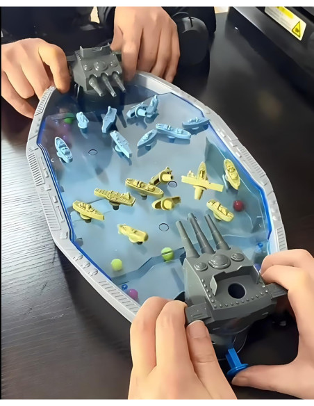 WOOPIE Gra Zręcznościowa "Bitwa Morska" Statki 3D Wyrzutnia Kulek