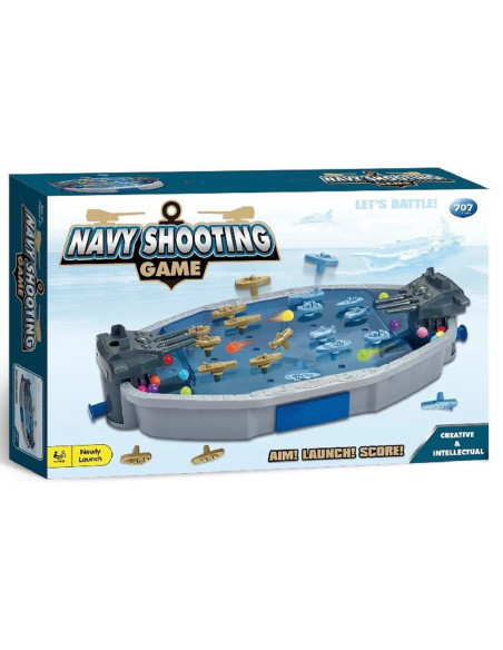 WOOPIE Gra Zręcznościowa "Bitwa Morska" Statki 3D Wyrzutnia Kulek