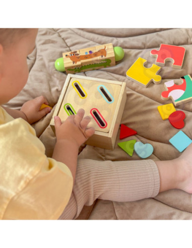 TOOKY TOY Box Pudełko XXL Montessori Edukacyjne 7w1 Sensoryczne 22-24 Mies