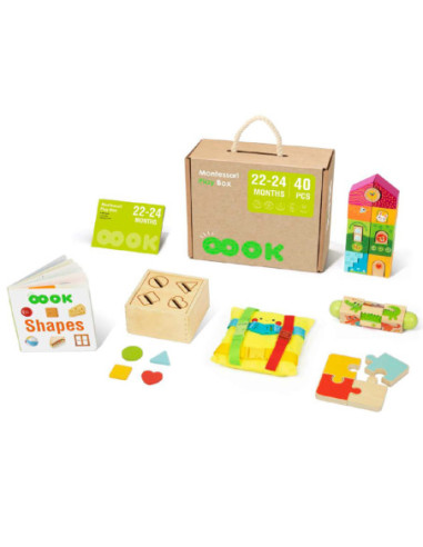TOOKY TOY Box Pudełko XXL Montessori Edukacyjne 7w1 Sensoryczne 22-24 Mies
