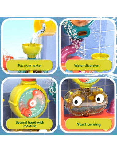 WOOPIE BABY Zabawka do Kąpieli Przelewowa Kołowrotek + Kubeczeki Przelewowy