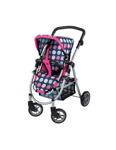 WOOPIE Wózek dla Lalek Regulowane Siedzisko  4 Koła