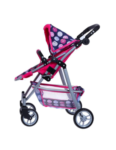WOOPIE Wózek dla Lalek Regulowane Siedzisko  4 Koła