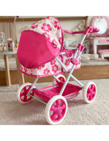 WOOPIE ROYAL Wózek dla Lalek Głęboki Regulowana Rączka