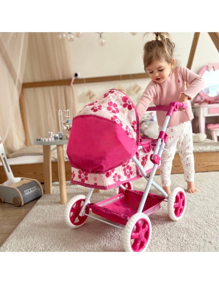 WOOPIE ROYAL Wózek dla Lalek Głęboki Regulowana Rączka