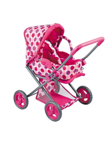 WOOPIE ROYAL Wózek dla Lalek 4w1 Nosidełko Blokowane Kółka