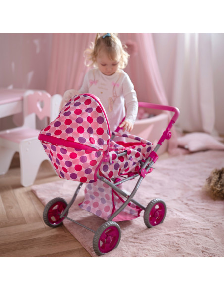 WOOPIE ROYAL Wózek dla Lalek 4w1 Nosidełko Blokowane Kółka