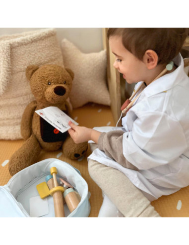 TOOKY TOY Drewniany Zestaw Małego Lekarza Doktora w Walizce z Akcesoriami