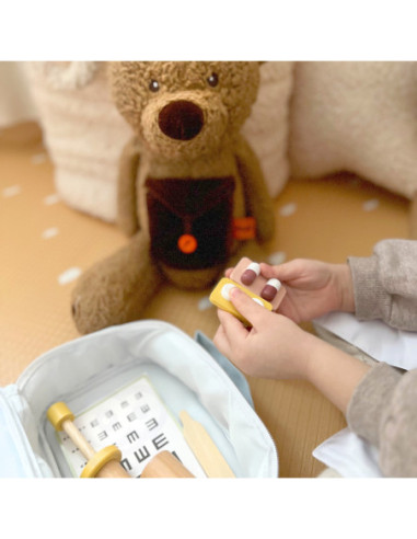 TOOKY TOY Drewniany Zestaw Małego Lekarza Doktora w Walizce z Akcesoriami