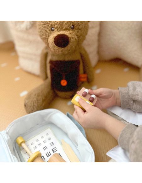 TOOKY TOY Drewniany Zestaw Małego Lekarza Doktora w Walizce z Akcesoriami