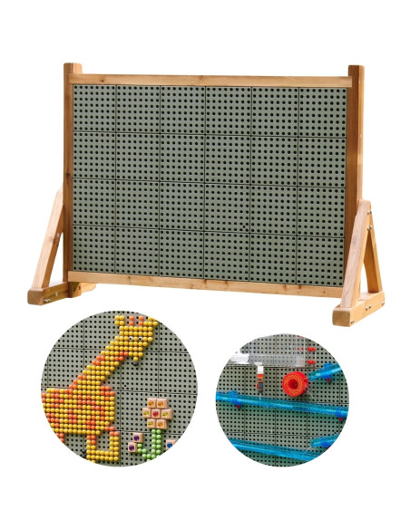 MASTERKIDZ Drewniana Ściana Tablica XXL Naukowa Kreatywna STEM WALL Outdoor
