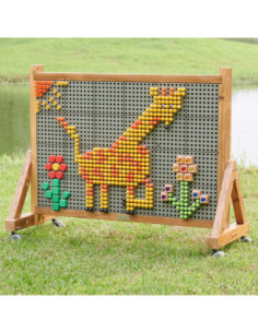 MASTERKIDZ Drewniana Ściana Tablica XXL Naukowa Kreatywna STEM WALL Outdoor 2