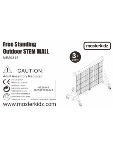 MASTERKIDZ Drewniana Ściana Tablica XXL Naukowa Kreatywna STEM WALL Outdoor