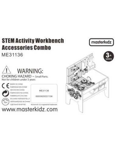 MASTERKIDZ Zestaw Akcesoriów Do Stołu Warsztatowego STEM 111 Elementów