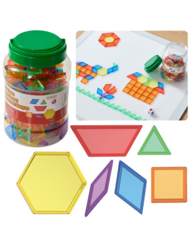 MASTERKIDZ Zestaw Klocki Montessori Tangram Mozaika 140 el.