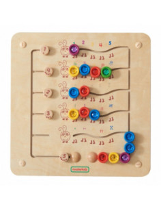 MASTERKIDZ Kolorowe Gąsieniczki Nauka Liczb i Ilości - Tablica Ścienna Edukacyjna Montessori