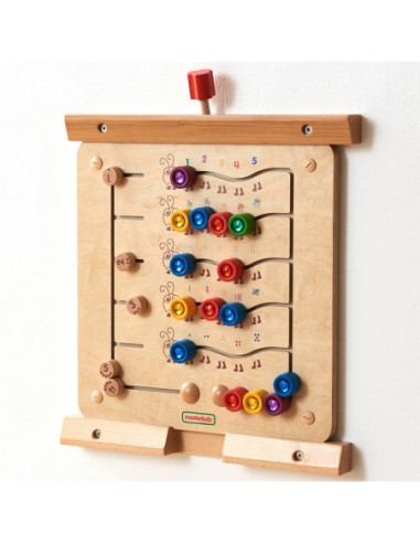 MASTERKIDZ Kolorowe Gąsieniczki Nauka Liczb i Ilości - Tablica Ścienna Edukacyjna Montessori