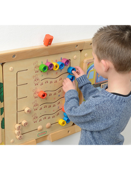 MASTERKIDZ Kolorowe Gąsieniczki Nauka Liczb i Ilości - Tablica Ścienna Edukacyjna Montessori