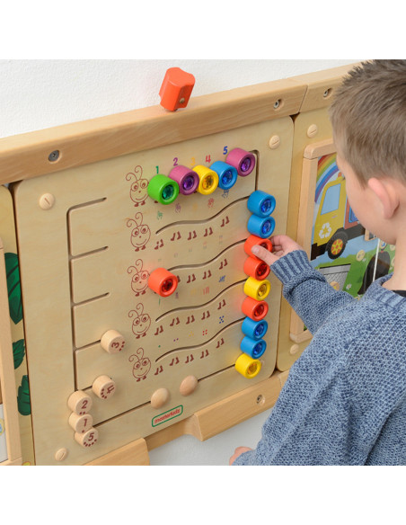 MASTERKIDZ Kolorowe Gąsieniczki Nauka Liczb i Ilości - Tablica Ścienna Edukacyjna Montessori