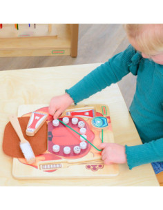 MASTERKIDZ Nauka Zdrowej Higieny Jamy Ustnej Pieska - Tablica Ścienna Edukacyjna Montessori 2
