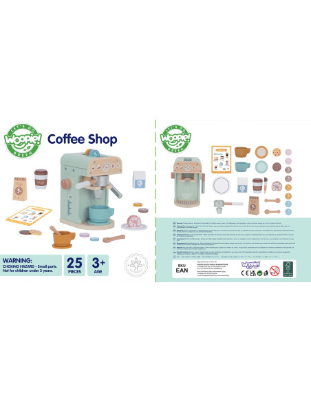 WOOPIE GREEN Drewniany Eksperes do Kawy 25EL Cukiernia Barista