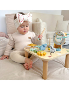 WOOPIE GREEN Wooden Educational Table 5-in-1 - Musical Maze 2