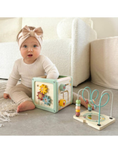 WOOPIE GREEN Wooden Activity Cube - Educational Sorter 2