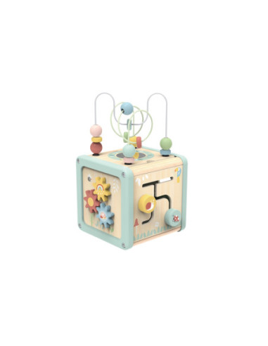 WOOPIE GREEN Drewniana Kostka Aktywności Multifunkcyjna Edukacyjna Sorter