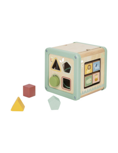 WOOPIE GREEN Drewniana Kostka Aktywności Multifunkcyjna Edukacyjna Sorter