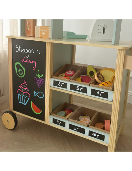 WOOPIE GREEN Duży Wielofunkcyjny Drewniany Straga 73EL