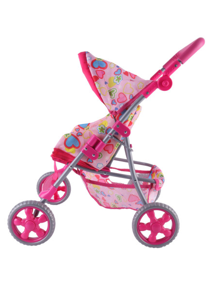 WOOPIE ROYAL Spacerówka Wózek dla Lalek Serca Kolorowe