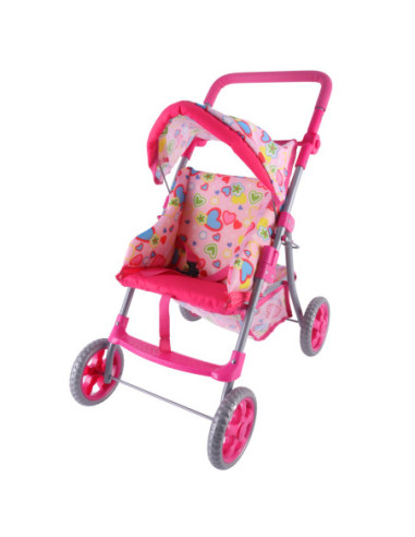 WOOPIE ROYAL Spacerówka Wózek dla Lalek Serca Kolorowe