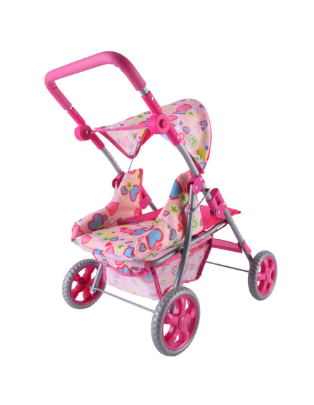 WOOPIE ROYAL Spacerówka Wózek dla Lalek Serca Kolorowe