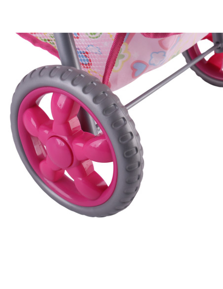 WOOPIE ROYAL Spacerówka Wózek dla Lalek Serca Kolorowe