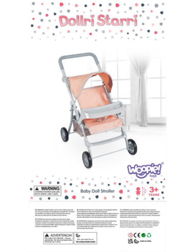 WOOPIE ROYAL Spacerówka Wózek dla Lalek Serca Kolorowe