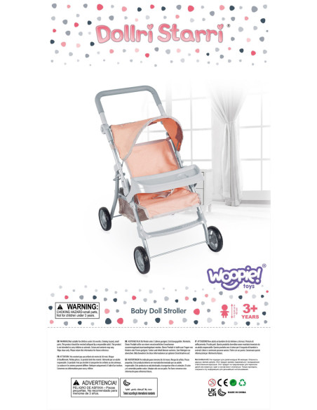 WOOPIE ROYAL Spacerówka Wózek dla Lalek Serca Kolorowe