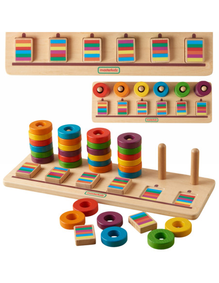 MASTERKIDZ Układanka Nauka Liczenia i Kolorów Sorter Montessori