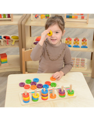 MASTERKIDZ Układanka Nauka Liczenia i Kolorów Sorter Montessori