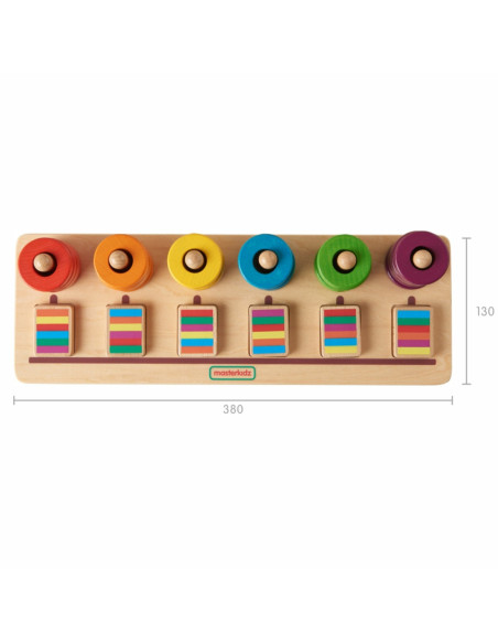 MASTERKIDZ Układanka Nauka Liczenia i Kolorów Sorter Montessori