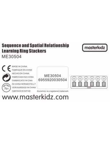 MASTERKIDZ Układanka Nauka Liczenia i Kolorów Sorter Montessori